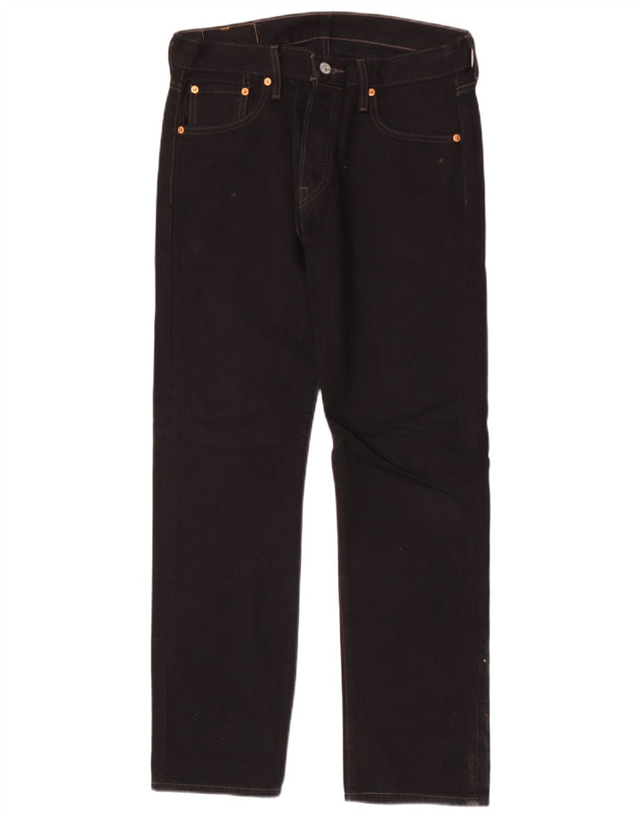 Jeans Levi's 501 Straight Masculino W30 L30 Algodão Preto