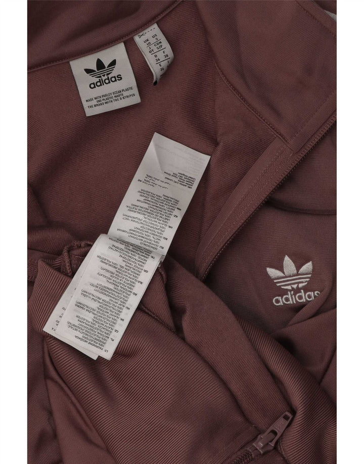 Adidas Womens Tracksuit Top Jacket UK 10 Pequeno Rosa Poliéster