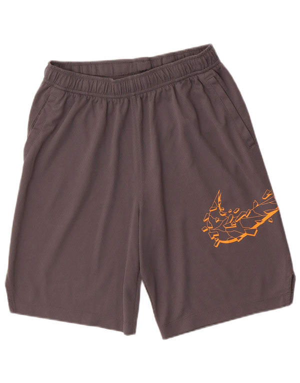 Shorts esportivos gráficos NIKE para meninos Dri Fit 13-14 anos XL cinza poliéster