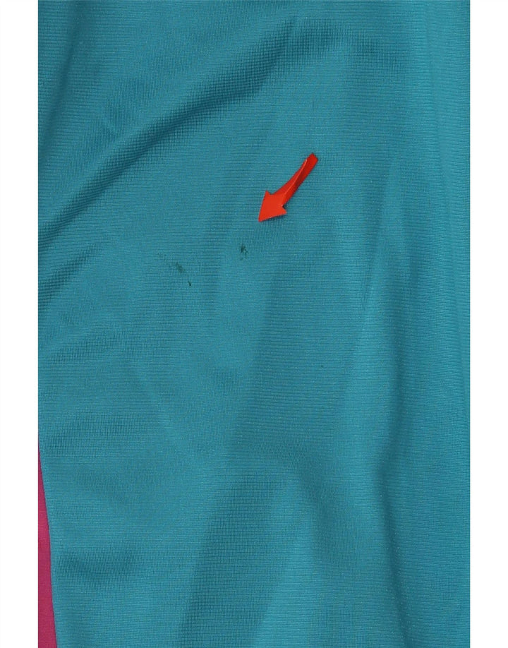 Poliéster azul dourado do XL Colourblock do revestimento superior do fato de treino dos homens da equipe