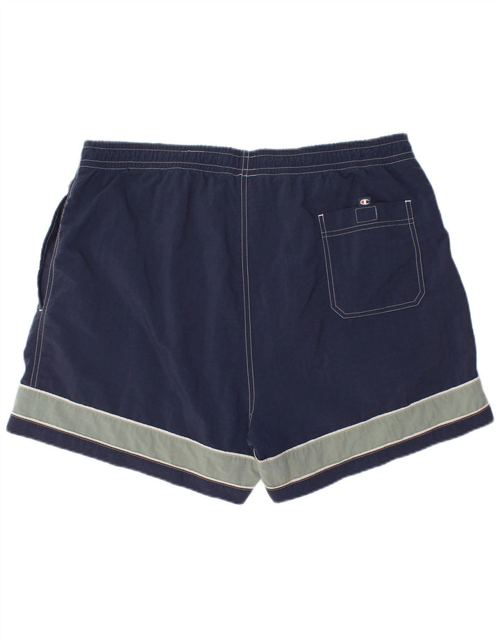 Shorts de natação masculino Champion XL azul marinho Colourblock poliamida