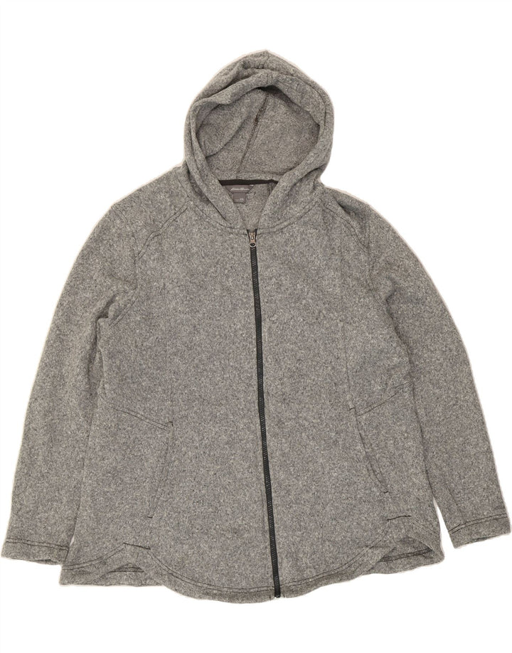 EDDIE BAUER Womens Zip Hoodie Sweater UK 20 2XL Grey Polyester Vintage Eddie Bauer and Second-Hand Eddie Bauer from Messina Hembry 