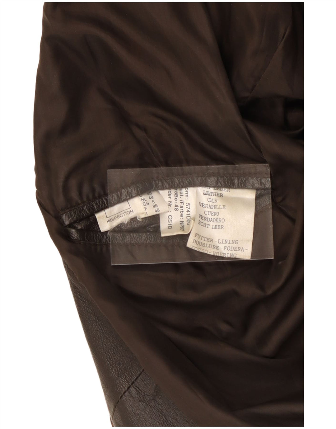 Jaqueta de couro masculina VINTAGE solta ajuste Reino Unido 36 couro marrom pequeno