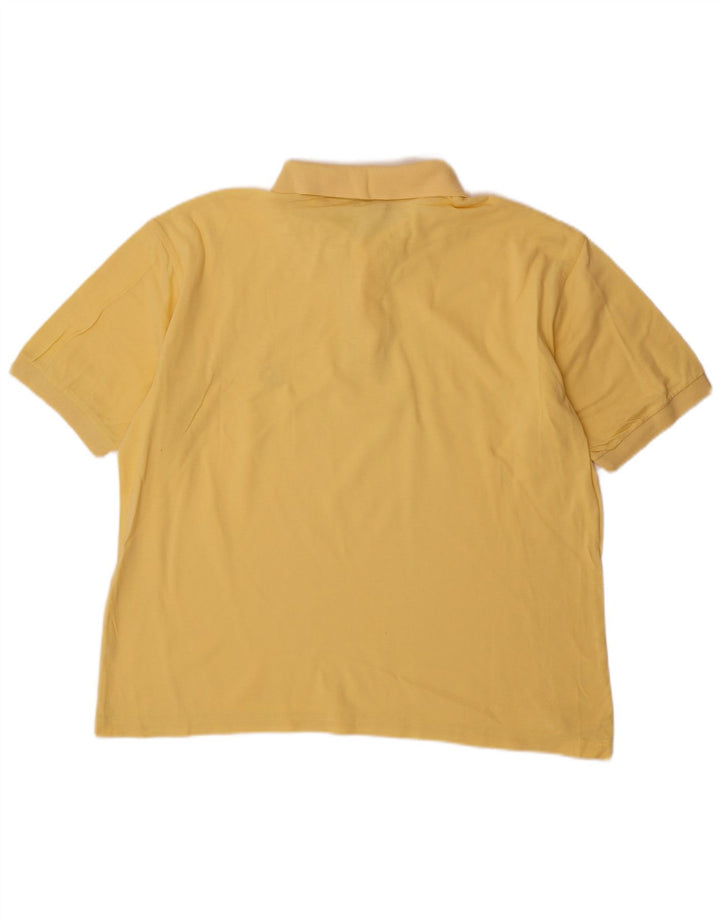 Camisa polo masculina Navigare de algodão amarelo médio