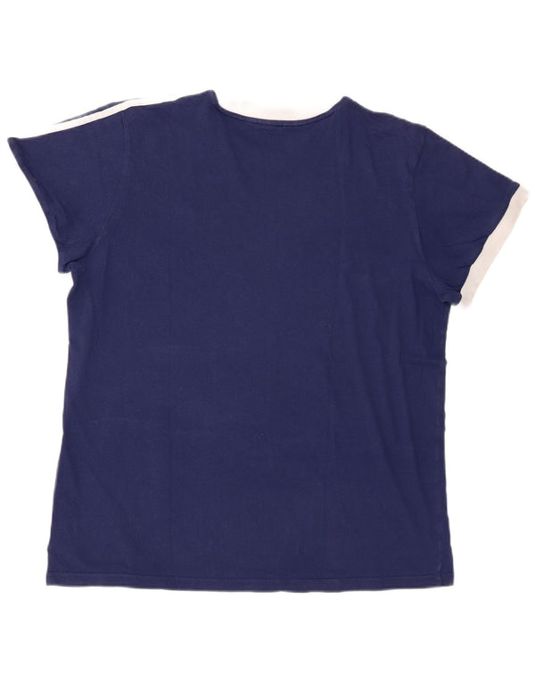 Adidas Camiseta Feminina Top UK 18 XL Azul Algodão