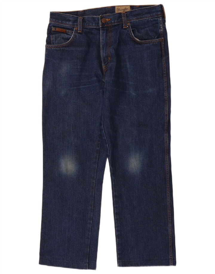 Wrangler Masculino Texas Straight Jeans W32 L27 Azul Algodão