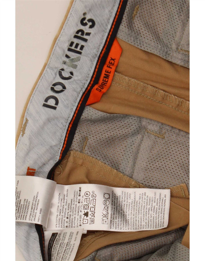 Dockers Mens Chino Shorts W32 Algodão Bege Médio