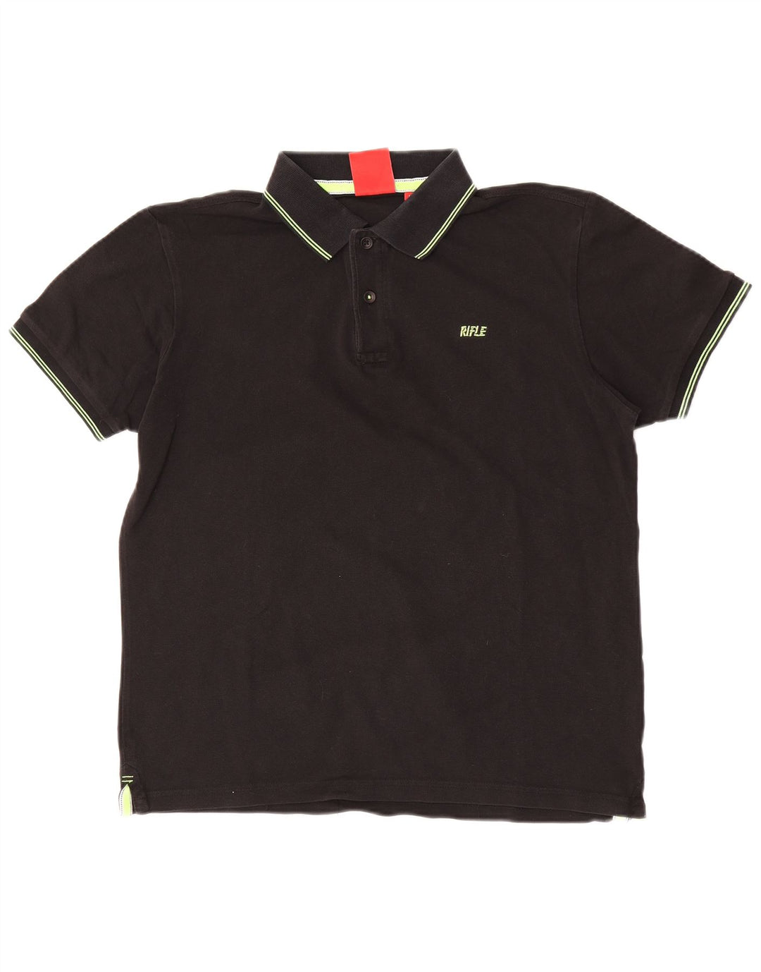 Camisa polo masculina Rifle grande algodão preto