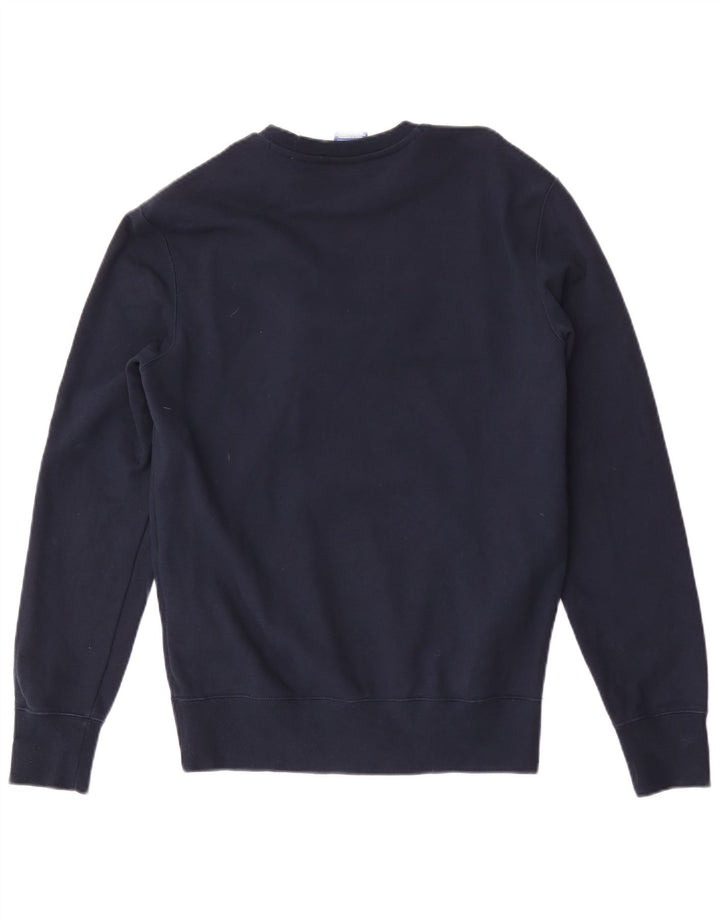 Champion masculino gráfico moletom jumper médio azul marinho algodão