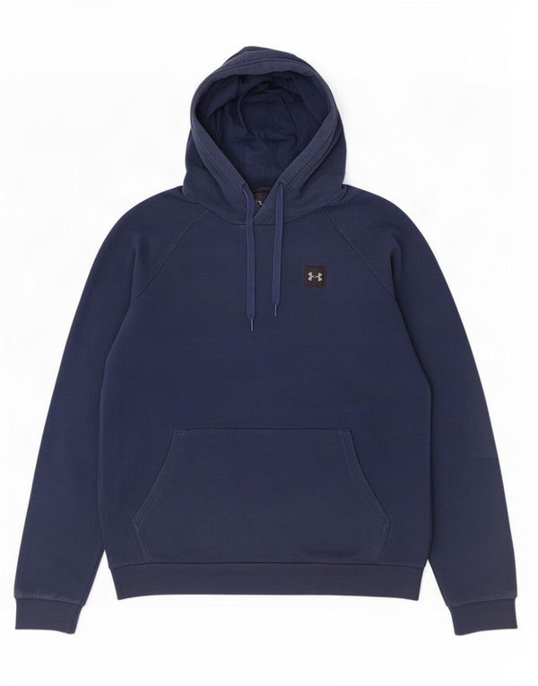 Under Armour Masculino moletom com capuz médio algodão azul marinho