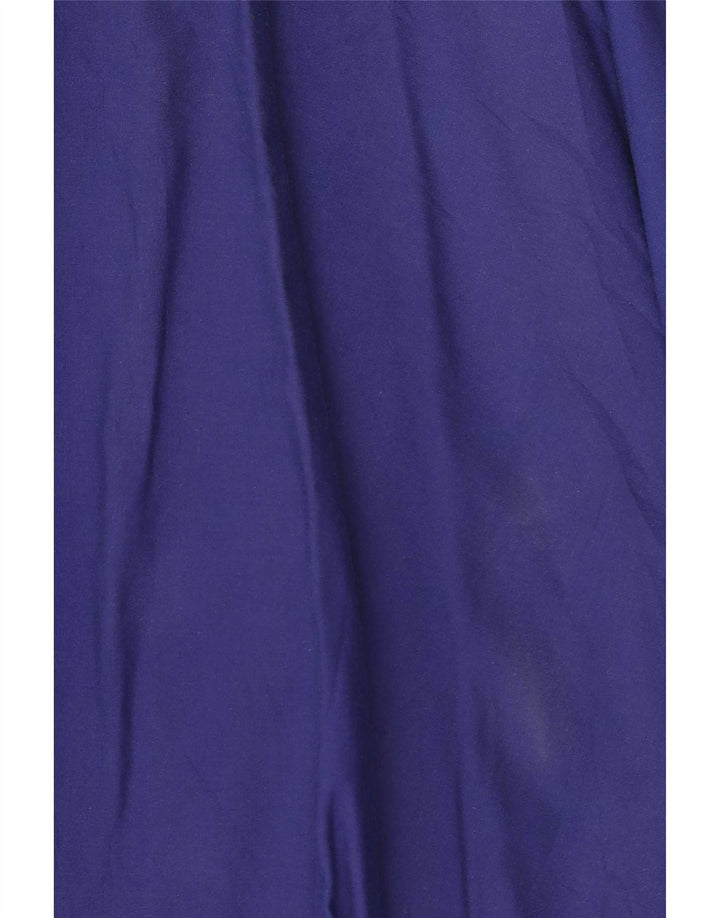 Saia larga feminina vintage IT 44 médio L28 algodão azul