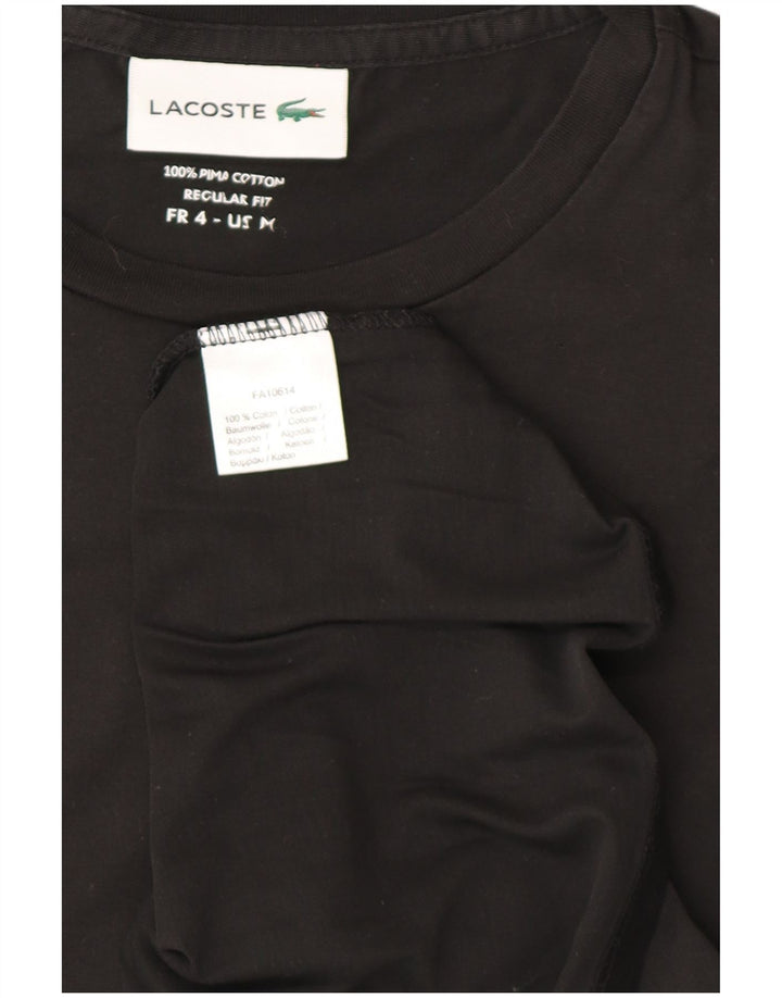 Camiseta masculina Lacoste Regular Fit tamanho 4 médio algodão preto