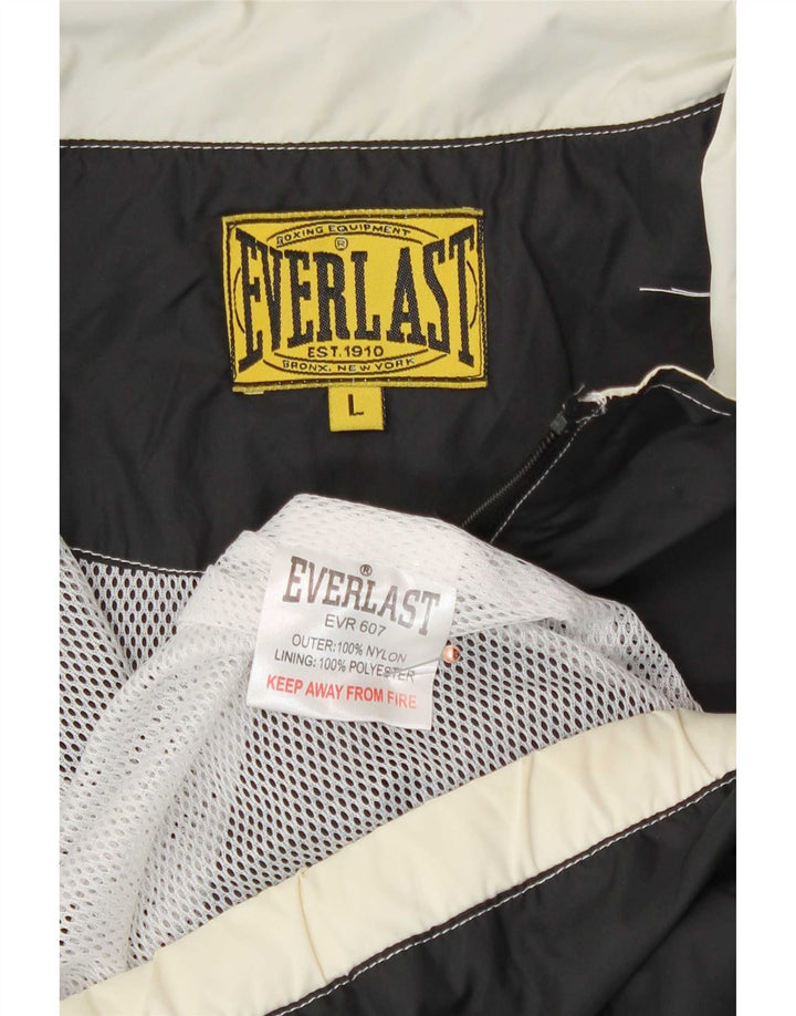 Everlast Mens Graphic Pullover Rain Jacket UK 40 Grande Nylon Preto