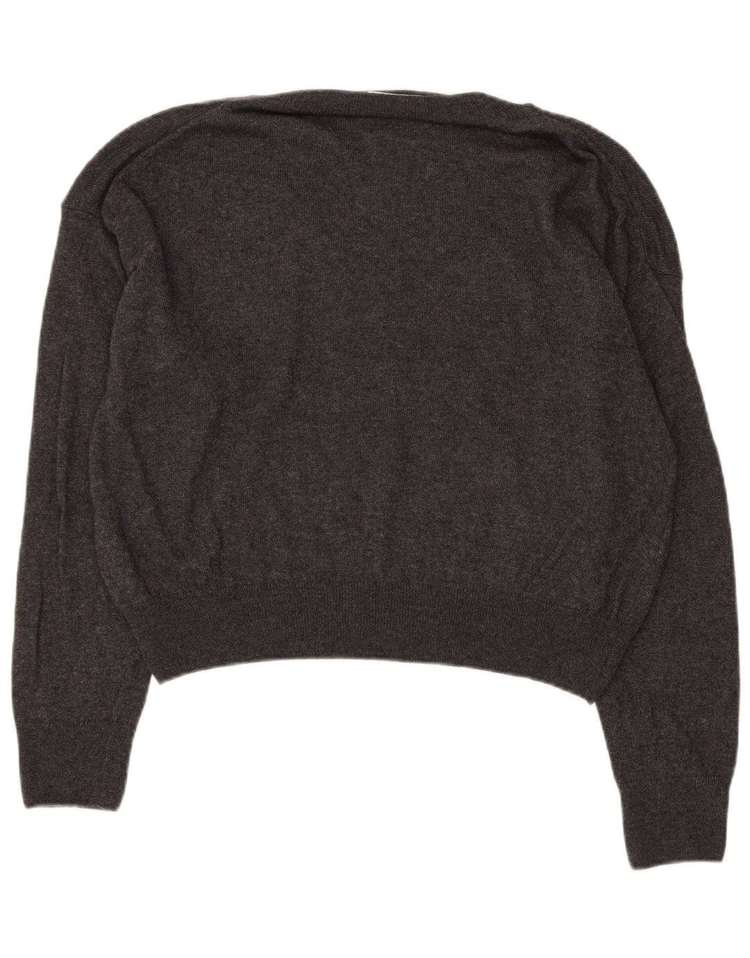 ZARA Suéter feminino oversized com decote em V Reino Unido 10 pequeno cinza viscose