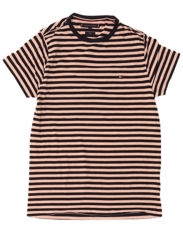 Vestido camiseta feminino Tommy Hilfiger Slim Fit Reino Unido 10 listrado rosa pequeno