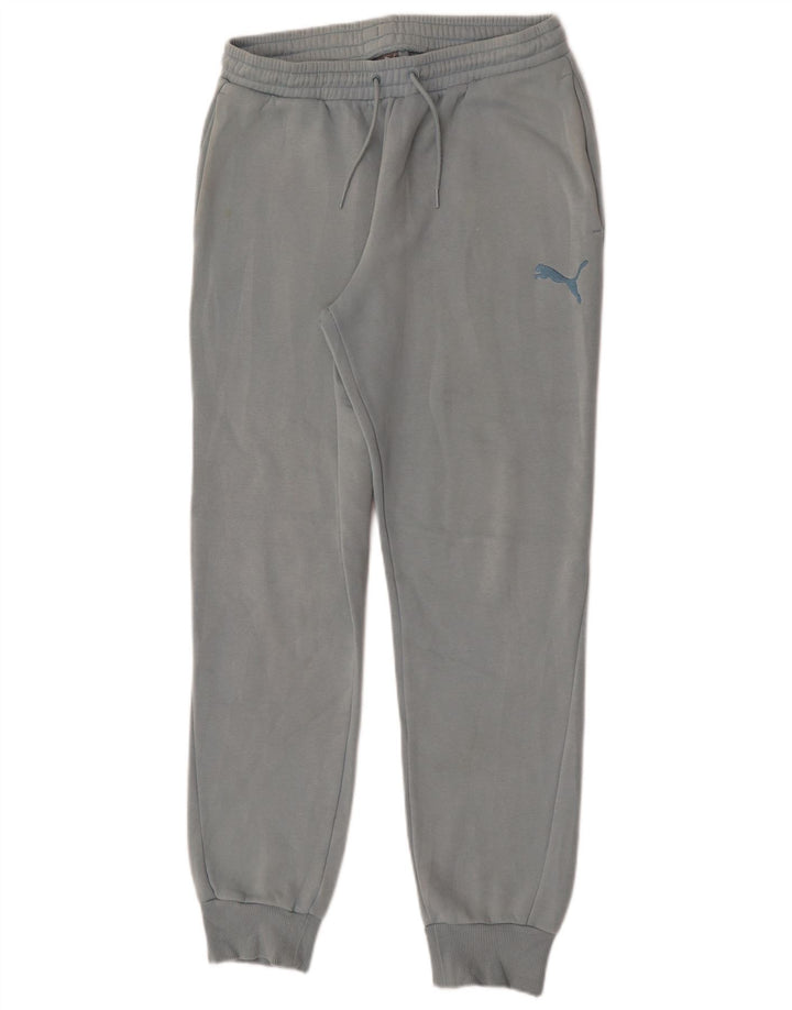Calça de treino feminina Puma Joggers UK 14 algodão azul médio