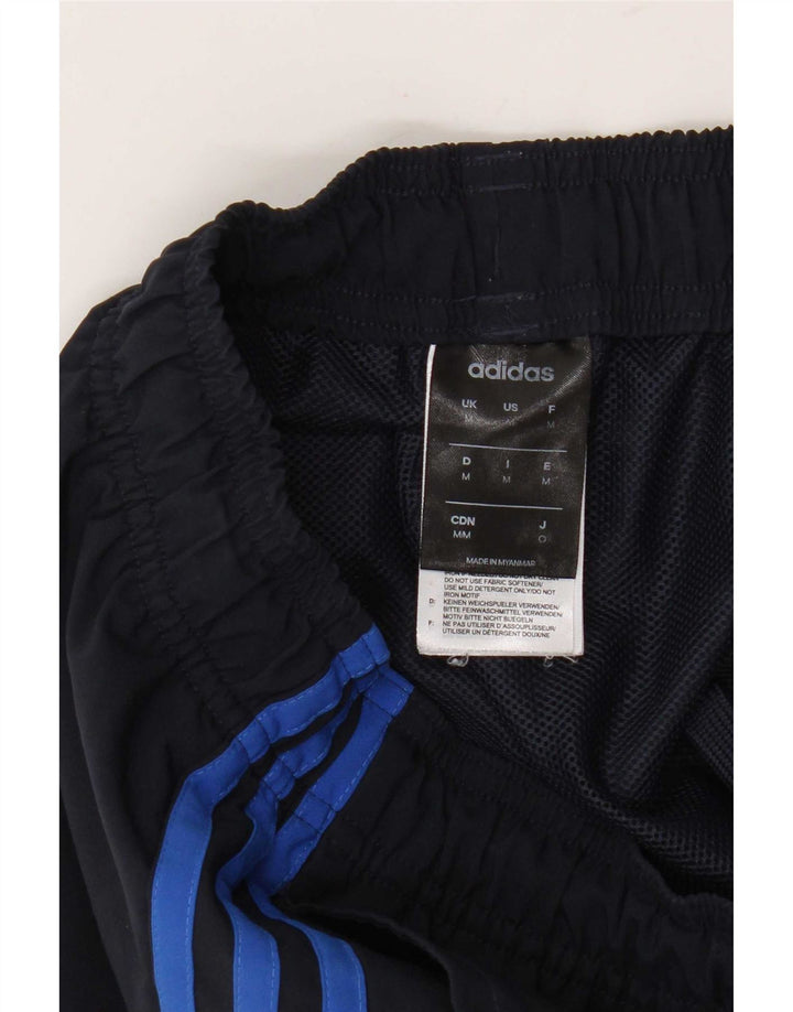 Shorts esportivos masculinos Adidas médio azul marinho poliéster