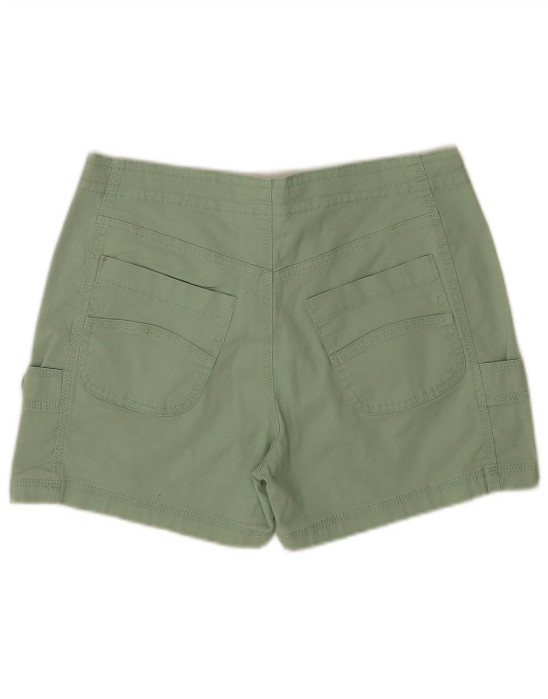 Shorts cargo feminino Weird Fish UK 8 pequeno W32 algodão verde