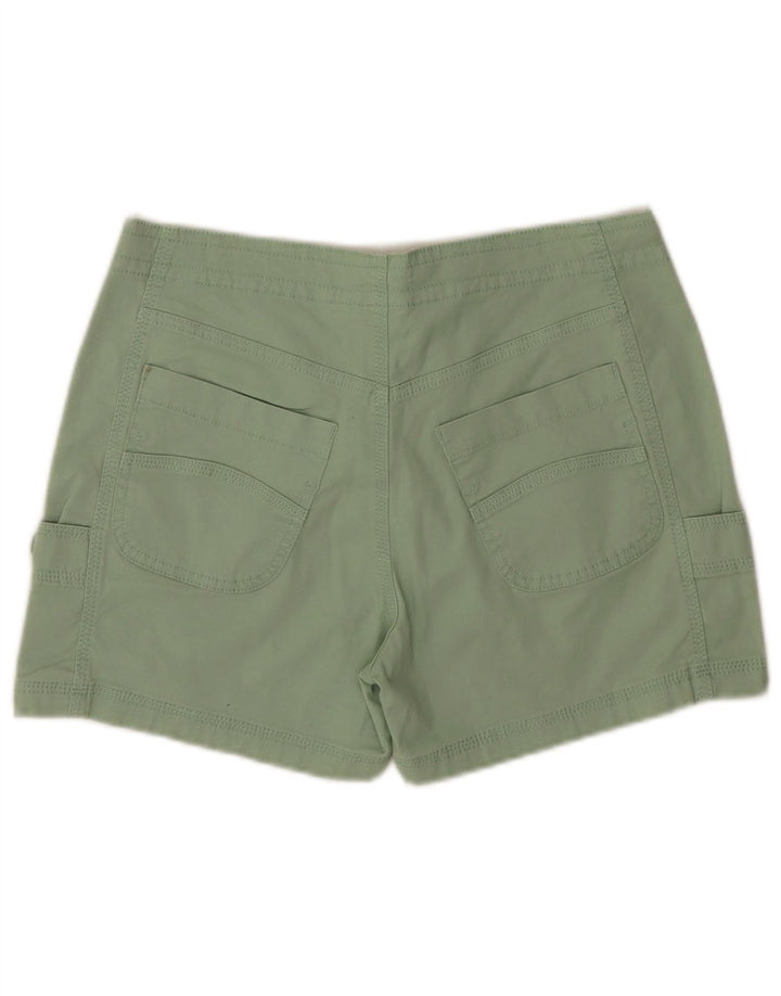 Shorts cargo feminino Weird Fish UK 8 pequeno W32 algodão verde