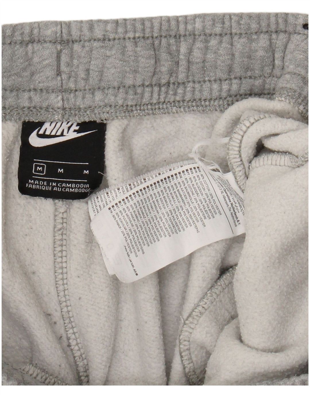 NIKE Mens Crop Tracksuit Calças Joggers Médio Cinza Algodão