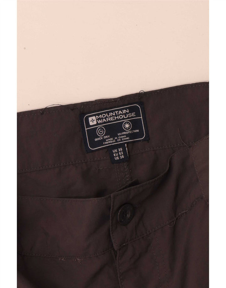 Shorts cargo masculino Mountain Warehouse W36 grande poliamida cinza