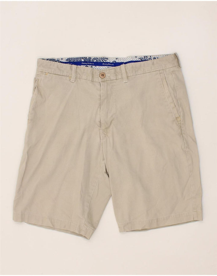 TOMMY BAHAMA Mens Chino Shorts W33 Algodão Bege Médio