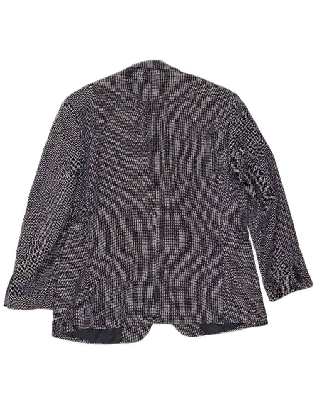 Jaqueta Blazer Curta Masculina Marks & Spencer Reino Unido 42 Grande Azul Marinho Manchado