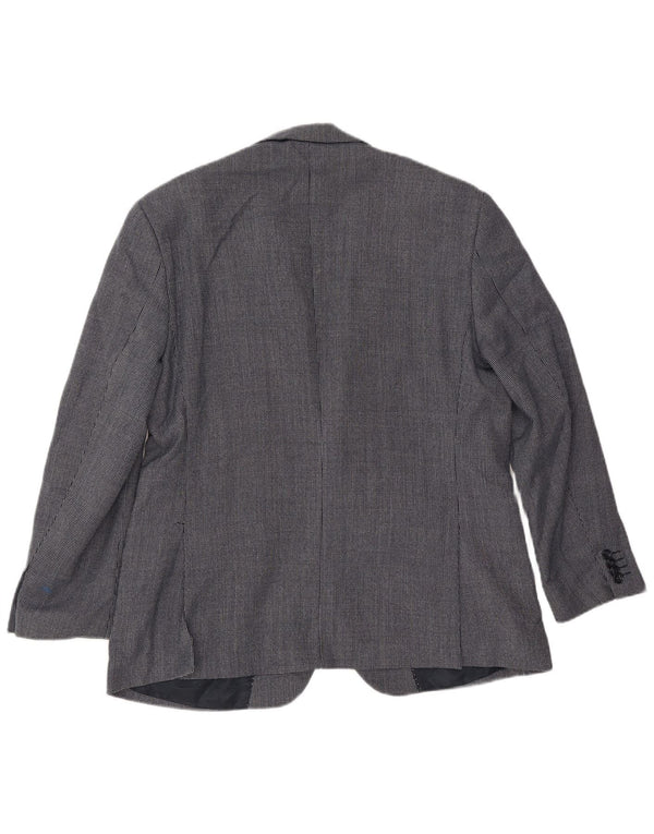 Jaqueta Blazer Curta Masculina Marks & Spencer Reino Unido 42 Grande Azul Marinho Manchado