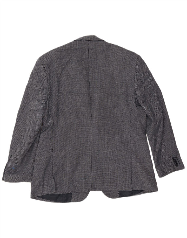 Jaqueta Blazer Curta Masculina Marks & Spencer Reino Unido 42 Grande Azul Marinho Manchado
