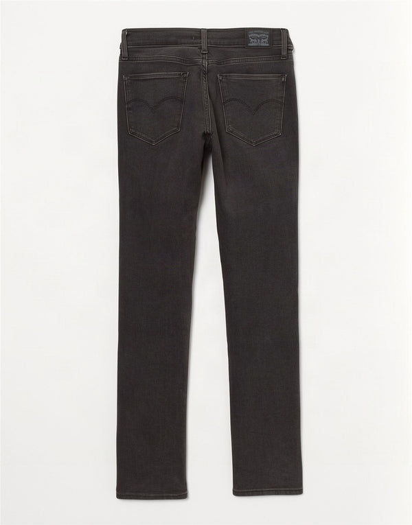 Levi's Womens 724 High Rise Straight Jeans W30 L30 Grey Cotton