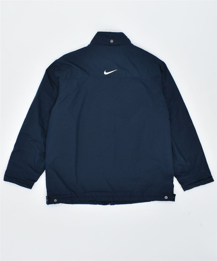 Jaqueta corta-vento masculina NIKE Reino Unido 42/44 grande poliéster azul marinho