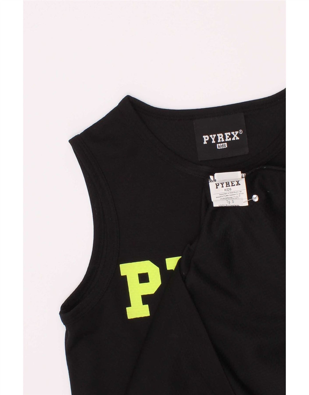 Colete gráfico Pyrex Boys Top 10-11 anos pequeno poliéster preto
