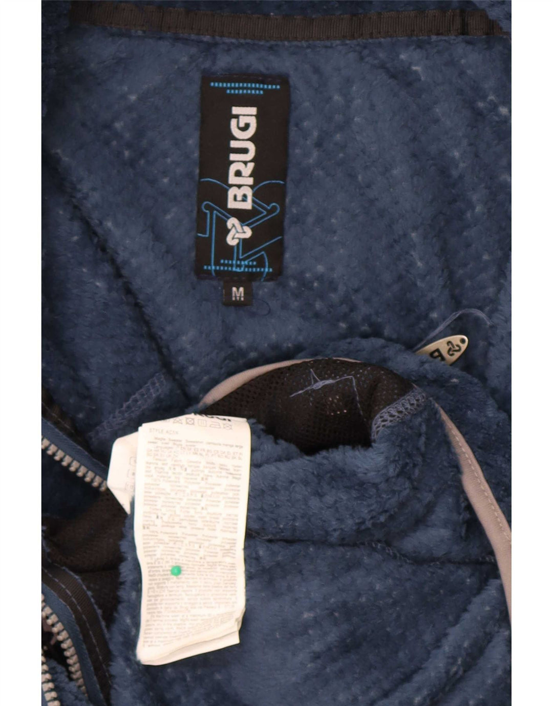 Jaqueta de lã masculina Brugi UK 38 poliéster azul marinho médio