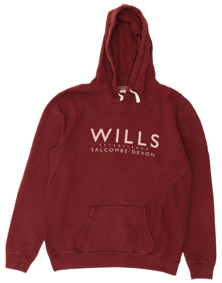 JACK WILLS Masculino Salcombe Devon com capuz gráfico jumper médio marrom algodão