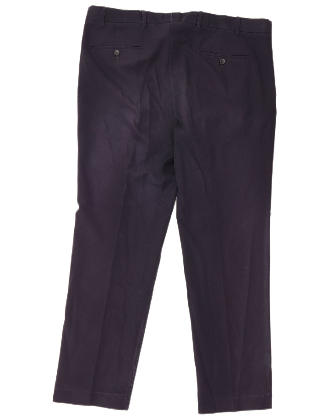 Calça masculina reta regular Marks & Spencer W38 L31 azul marinho
