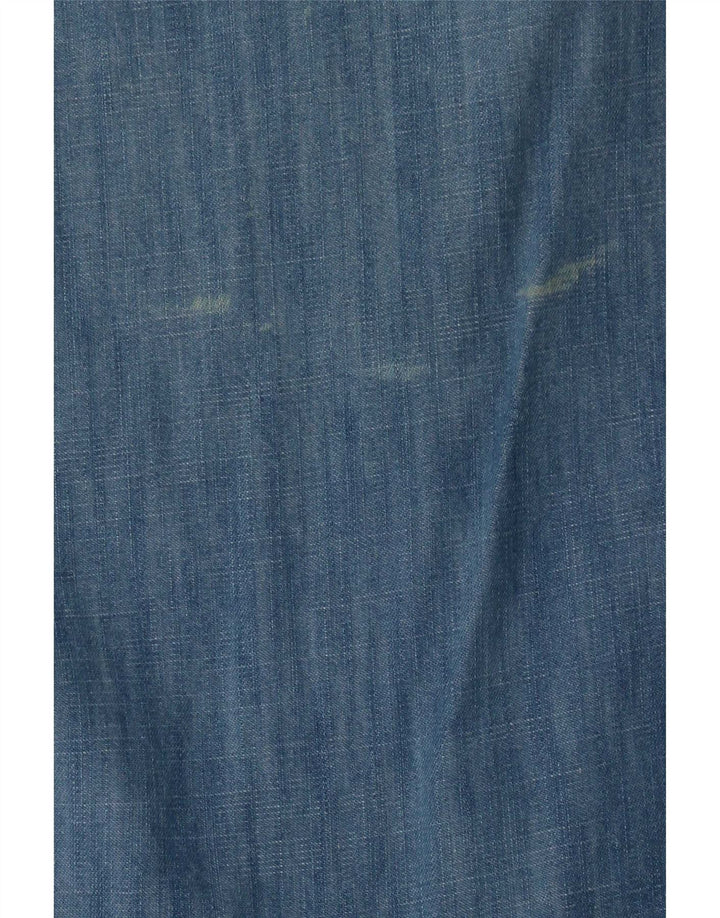 Vestido jeans feminino Fat Face UK 12 algodão azul médio