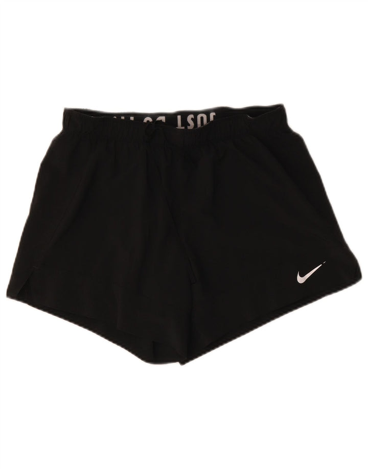 Nike Womens Dri Fit Sport Shorts UK 14 Médio Preto Poliéster