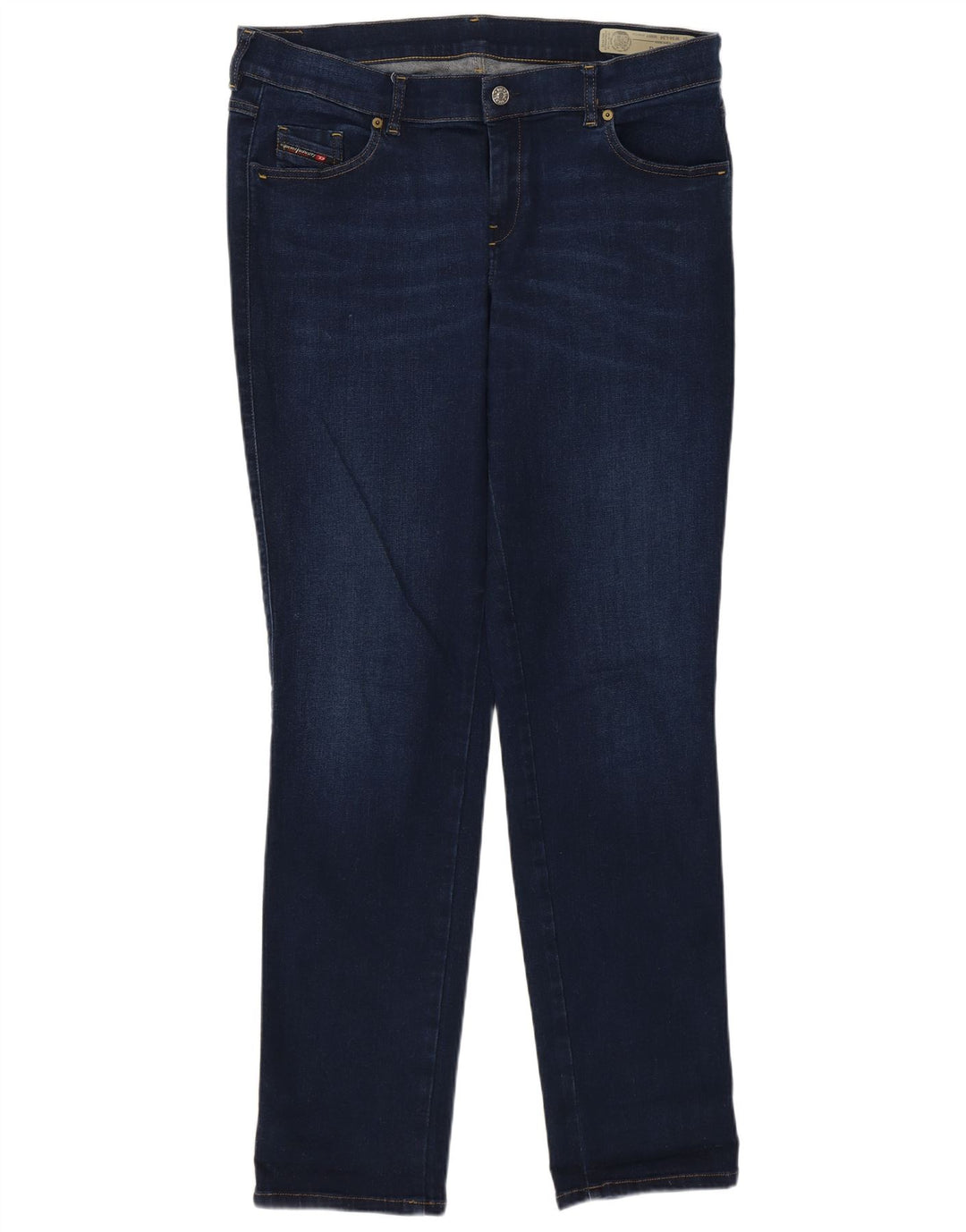 Diesel feminino D-Sandy Regular Straight Jeans W34 L34 Azul Marinho Algodão
