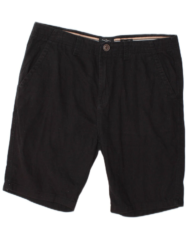 Pierre Cardin Mens Regular Fit Chino Shorts Médio W32 Algodão Preto
