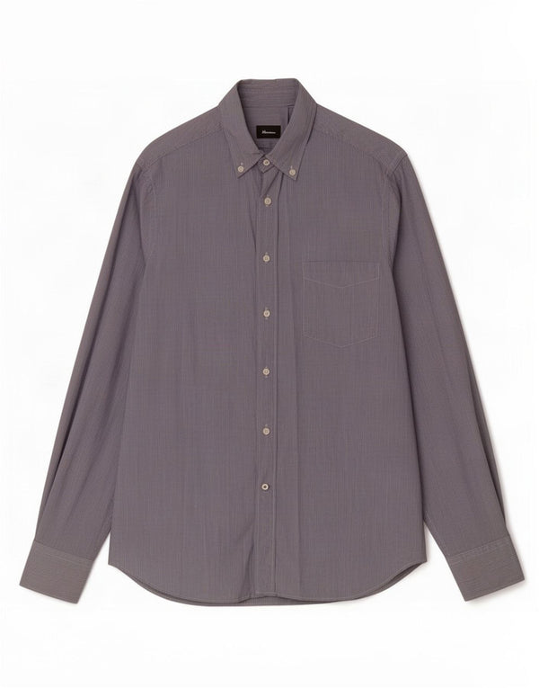 Camisa masculina Massimo Dutti listrada azul grande