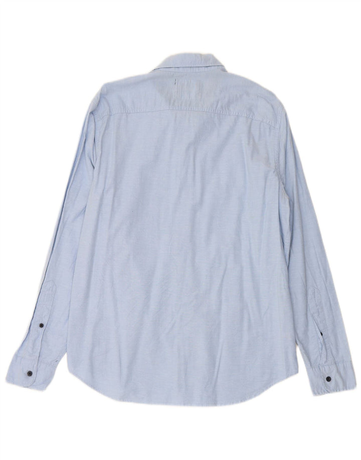Camisa masculina HOLLISTER grande algodão azul