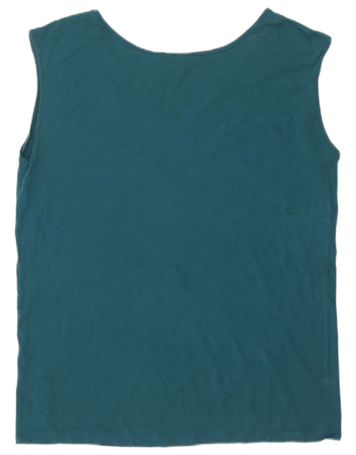 Adidas Womens Graphic Vest Top UK 14 Médio Azul