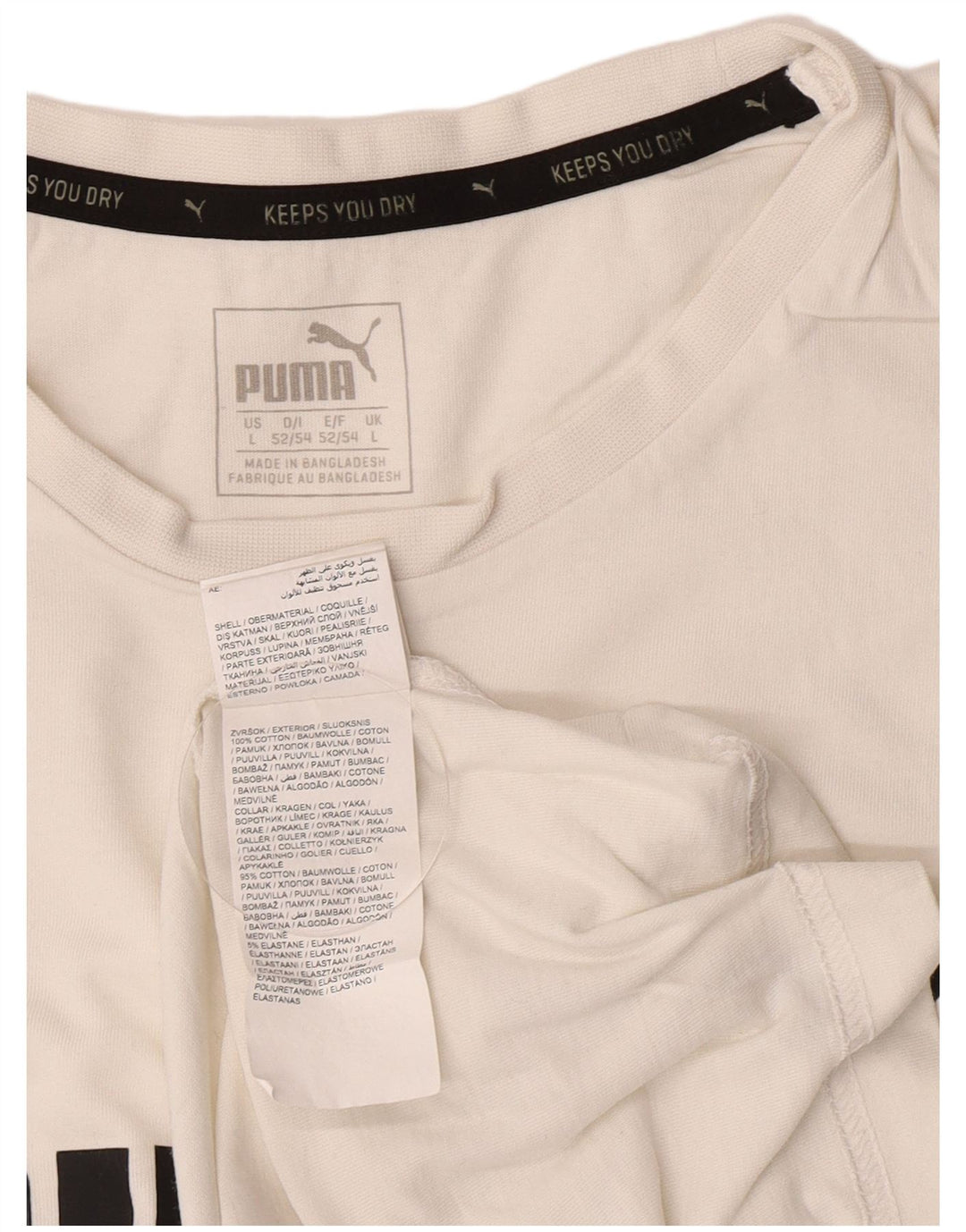 Puma Mens Graphic Vest Top Grande Algodão Branco