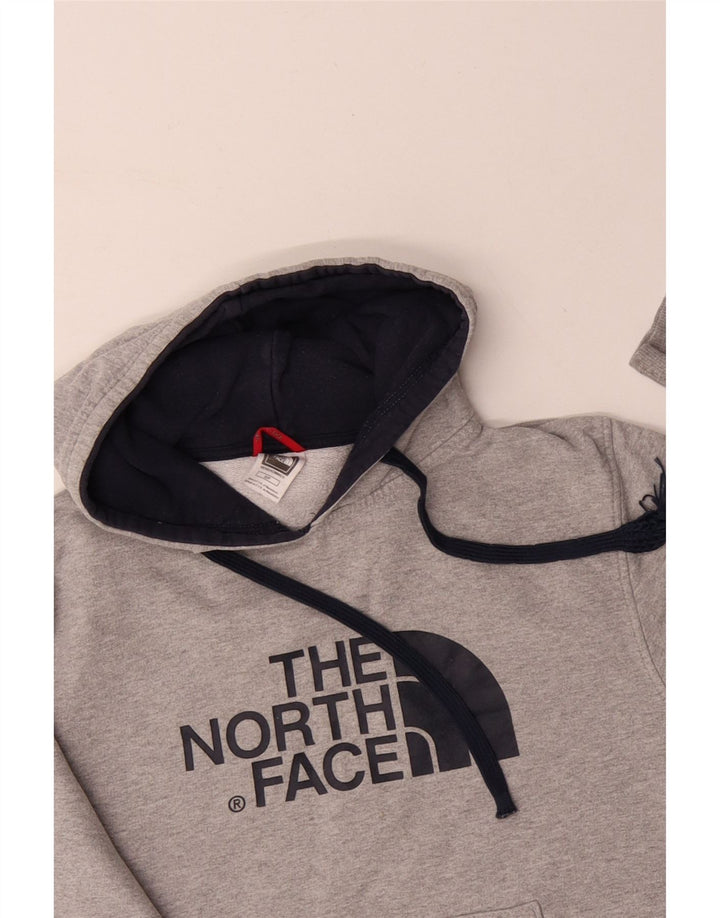 THE NORTH FACE Suéter gráfico masculino com capuz e algodão cinza pequeno