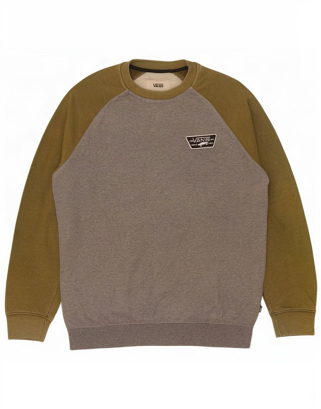 Vans moletom masculino jumper grande cinza colorblock