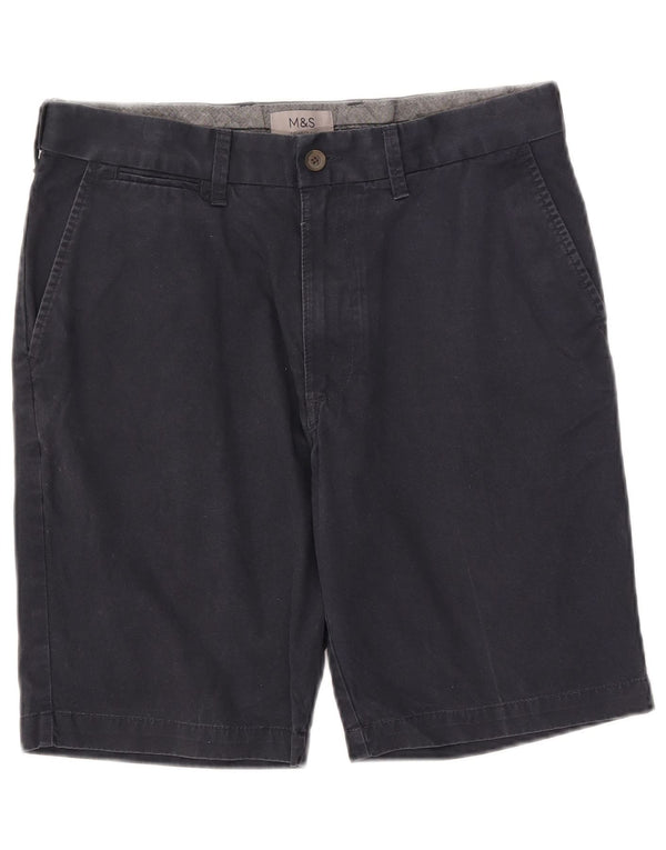 Shorts chino masculino Marks & Spencer W32 algodão azul marinho médio