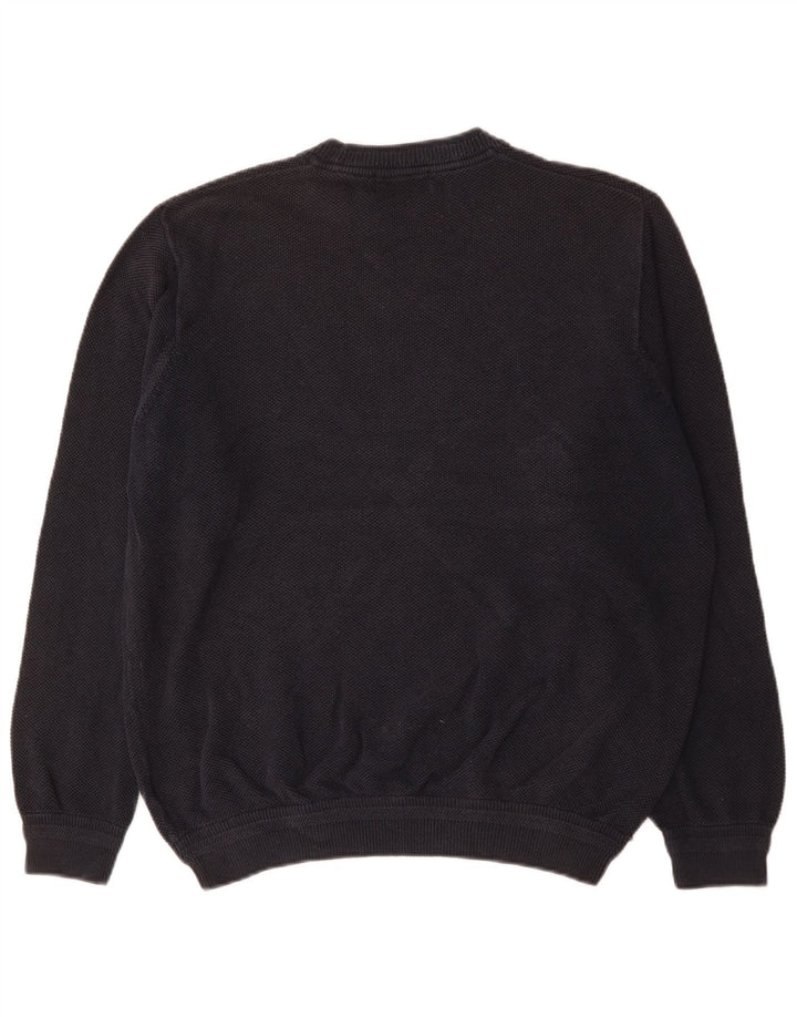 Suéter masculino Marks & Spencer Blue Harbor com gola redonda, azul marinho médio