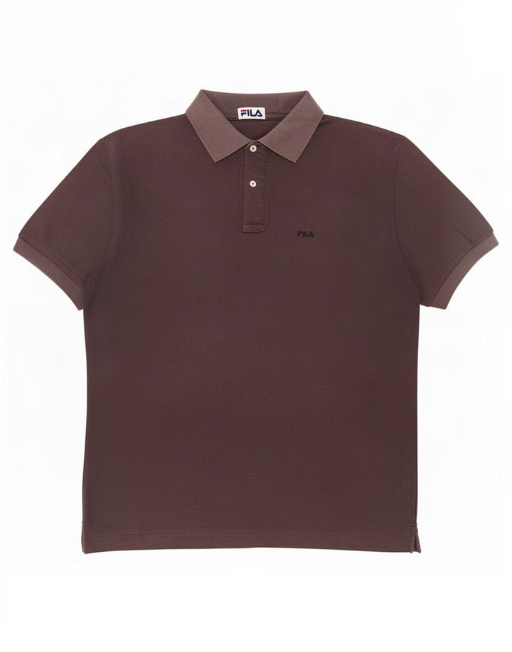 Camisa polo masculina Fila grande algodão preto