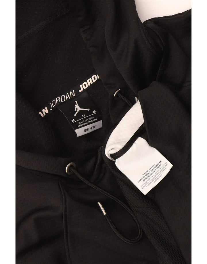 Suéter Jordan masculino Dri Fit Zip com capuz médio preto colorblock poliéster