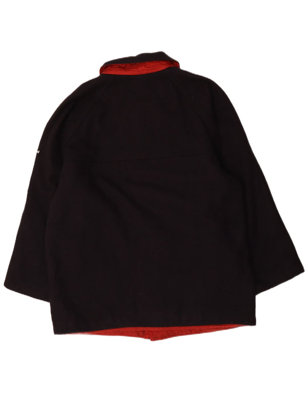 Jaqueta acolchoada reversível masculina Ivy Oxford UK 46 3XL lã preta